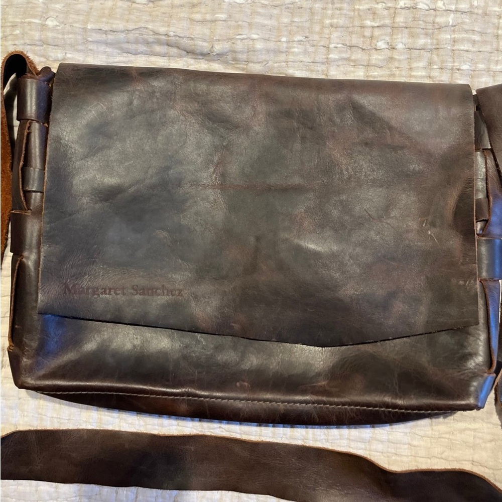 Rustico Leather Laptop Briefcase Messenger Satchel Bag Shoulder